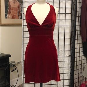 Velvet halter dress